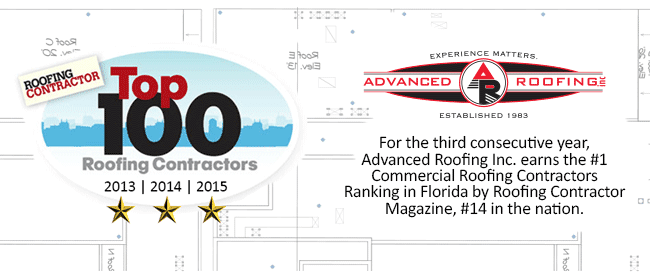 Advanced Roofing Named Florida’s Top Commercial Roofing Contractor For 2015