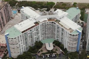 seacoast towers pvc commercial roofing project sarnafil