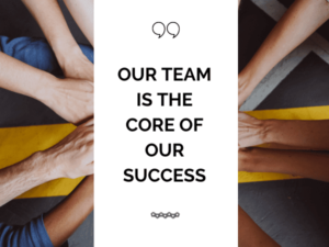 Our team is the core of our success