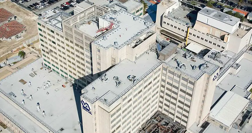 VA_Medical-Center-Roof a large building with a white flat roof in Orlando