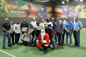 advnaced roofing holiday party